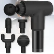 Ручний м'язовий масажер для тіла з 6 режимами та насадками Fascial Gun RH-320