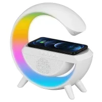 Настільний смарт світильник-нічник G-Smart RGB G-500 Лампа-нічник з Bluetooth-колонкою та бездротовою зарядкою