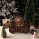 Новорічний музичний нічник-світильник XMAS 3568A-B Музична карета з Санта-Клаусом