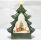 Новорічний музичний нічник-світильник XMAS 21019 Музична ялинка з Санта-Клаусом