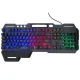 Ігрова провідна комп'ютерна клавіатура з RGB підсвічуванням AOAS M-1000 USB Чорна 104 клавіші