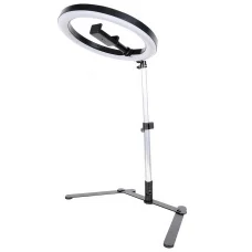 Настольная кольцевая светодиодная LED лампа с креплением для телефона Ring Light 26 см LED Лампа для блогеров