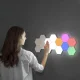 Модульна настінна світлодіодна лампа RGB 6 шт. з живленням батарейок та пультом керування Led Lighted