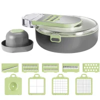 Багатофункціональна овочерізка зі змінними насадками Vegetable Cutter C351 Терка для овочів з контейнером
