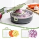 Багатофункціональна овочерізка зі змінними насадками Vegetable Cutter C351 Терка для овочів з контейнером