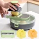 Багатофункціональна овочерізка зі змінними насадками Vegetable Cutter C351 Терка для овочів з контейнером