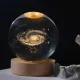 Декоративний 3D нічник Чумацький шлях у кришталевій кулі з led підсвічуванням на дерев'яний каркас Дитячий нічник