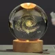 Декоративний 3D нічник Чумацький шлях у кришталевій кулі з led підсвічуванням на дерев'яний каркас Дитячий нічник