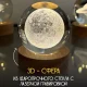 Декоративний 3D нічник Планета Земля в кришталевій кулі з led підсвічуванням на дерев'яний каркас Дитячий нічник
