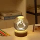 Декоративний 3D нічник Два Дельфіни в кришталевій кулі з led підсвічуванням на дерев'яний каркас Дитячий нічник