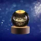 Декоративний 3D нічник Сонячна система в кришталевій кулі з led підсвічуванням на дерев'яний каркас