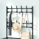 Вішалка для одягу Simple Floor Clothes Rack Підлогова стійка-вішалка для одягу та взуття 154х60х26.5 см Чорна