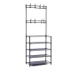 Вішалка для одягу Simple Floor Clothes Rack Підлогова стійка-вішалка для одягу та взуття 154х60х26.5 см Чорна