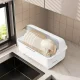 Кухонна сушарка з кришкою для посуду Dish Storage Біла Зручна сушарка для посуду 37x23.5x23 см
