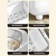 Кухонна сушарка з кришкою для посуду Dish Storage Біла Зручна сушарка для посуду 37x23.5x23 см