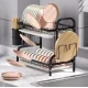 Сушарка для посуду 43x39x23.5 см із неіржавкої сталі з 2 піддонами Dish Storage