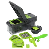 Багатофункціональна овочерізка зі змінними насадками 14в1 Vegetable Salad Cutter Терка для овочів з контейнером
