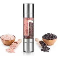 Подвійний млин для солі та перцю Duo Grinder Сріблястий Подрібнювач для спецій