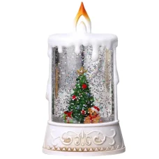 Новорічний музичний нічник-світильник XMAS wdl 23005c Музична свічка з Мишком