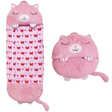Дитячий спальний мішок-подушка Рожевий котик Baby sleeping bag 3 в 1 Іграшка подушка та спальний мішок