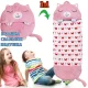 Дитячий спальний мішок-подушка Рожевий котик Baby sleeping bag 3 в 1 Іграшка подушка та спальний мішок