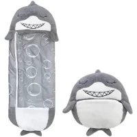 Дитячий спальний мішок-подушка Акула Baby sleeping bag 3 в 1 Іграшка подушка та спальний мішок