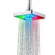 Насадка-лійка для верхнього душу з RGB підсвічуванням Shower head AND XL-902 15х15 см Світлодіодна лійка для душу