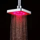 Насадка-лійка для верхнього душу з RGB підсвічуванням Shower head AND XL-902 15х15 см Світлодіодна лійка для душу