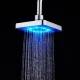 Насадка-лійка для верхнього душу з RGB підсвічуванням Shower head AND XL-902 15х15 см Світлодіодна лійка для душу