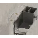 Настінний тримач для фена та аксесуарів Storage Shelf AND-74-20 Сірий Підставка для фена з органайзером