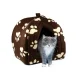 Затишний м'який будиночок для домашніх тварин Pet Hut Brown Домашня будка лежанка для собак і кішок