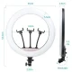 Лампа кільцева 45 см RGB Ring Fill Light з пультом Кільцева LED лампа з трьома тримачами телефону та пультом