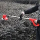 Бездротова газонокосарка для покосу трави з двома акумуляторами 24В та 8 насадками Червона