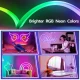 Світлодіодна силіконова стрічка з керуванням від телефону Neon Strip 3м Гнучка світлодіодна стрічка RGB