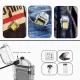 Електроімпульсна запальничка з ліхтариком та USB зарядкою ARC Lighter 209 Запальничка в прозорому корпусі