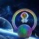Дитячий бездротовий нічник з Bluetooth колонкою і RGB підсвічуванням у вигляді літаючого Астронавта на Місяці