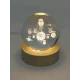 Декоративні 3D нічник Літаючий Астронавт в кришталевій кулі з led підсвічуванням на дерев'яний каркас