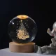 Декоративний 3d нічник Різдво в кришталевій кулі з led підсвічуванням на дерев'яний каркас
