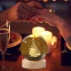Декоративний 3d нічник Різдво в кришталевій кулі з led підсвічуванням на дерев'яний каркас