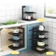 Стелаж-полиця для каструль та сковорідок Kitchen shelf Універсальна полиця на 3 рівня для дому 42х26.5х22 см