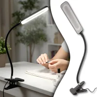 Настільна лампа USB на прищіпці з гнучкою ніжкою та LED підсвічуванням 1043-TL-10 Чорний