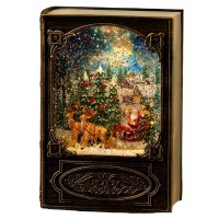 Новорічний музичний нічник-світильник XMAS WDL 24023 Музична новорічна книжка
