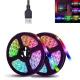 Світлодіодна стрічка з керуванням від телефону та пультом 5050 RGB USB 16 кольорів світіння 5 метрів
