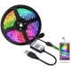 Світлодіодна стрічка з керуванням від телефону та пультом 5050 RGB USB 16 кольорів світіння 5 метрів