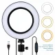 Кільцева LED лампа 30 см з кріпленням для телефону QX-300 USB Світлодіодна лампа для блогера