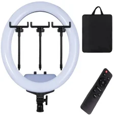 Кільцева овальна LED лампа 40х48 см з 3 кріпленнями для телефону пультом і сумкою для зберігання TY-4048