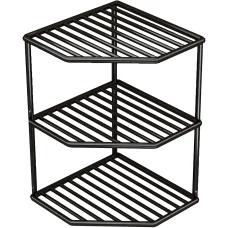 Універсальна трирівнева кутова полиця для кухні Dish Rack for Kitchen Чорна Кутова полиця для посуду