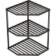 Універсальна трирівнева кутова полиця для кухні Dish Rack for Kitchen Чорна Кутова полиця для посуду