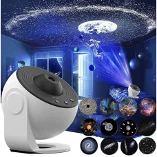 Проектор-нічник зіркового неба Galaxy Projector 360 ° з 13 космічними слайдами та таймером сну