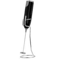 Портативний  капучинатор з підставкою та роботою від батарейок Milk Frother Бездротовий спінювач для молока